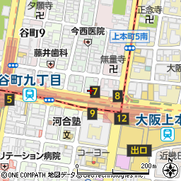 三菱ＵＦＪ銀行上本町支店 ＡＴＭ周辺の地図