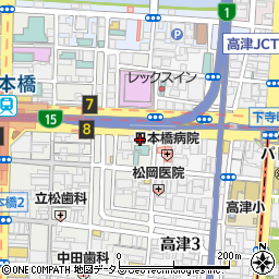 タイムズ日本一駐車場周辺の地図