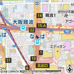 ローソンＳ　ＯＳＬなんば駅上リホーム店周辺の地図
