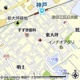 愛知県田原市神戸町新大坪160周辺の地図