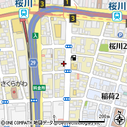 大阪府大阪市浪速区桜川周辺の地図