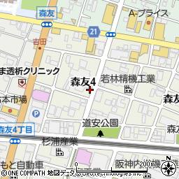 関西ガス神戸営業所周辺の地図