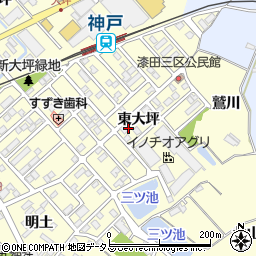 愛知県田原市神戸町東大坪28-8周辺の地図