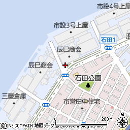 大阪府大阪市港区石田周辺の地図