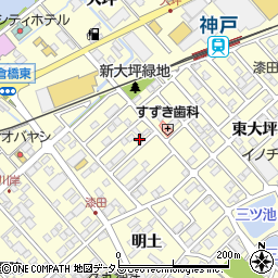 愛知県田原市神戸町新大坪30周辺の地図