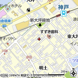 愛知県田原市神戸町新大坪27周辺の地図