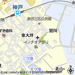 愛知県田原市神戸町東大坪59周辺の地図