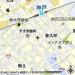 愛知県田原市神戸町新大坪158周辺の地図