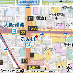 ファミリーマート難波千日前通店周辺の地図