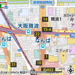 近畿日本鉄道株式会社　難波駅駅営業所周辺の地図