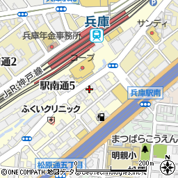 タイムズ兵庫駅前駐車場周辺の地図