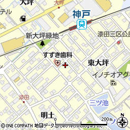 愛知県田原市神戸町新大坪145周辺の地図