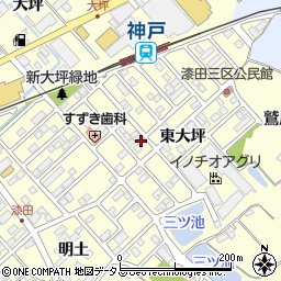 愛知県田原市神戸町新大坪163周辺の地図