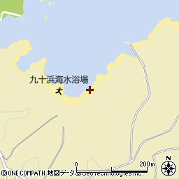 下田自然公園九十浜トイレ周辺の地図