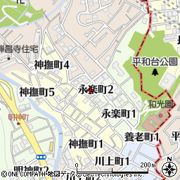 兵庫県神戸市須磨区永楽町2丁目周辺の地図