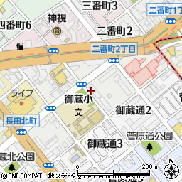 兵庫県神戸市長田区一番町3丁目周辺の地図