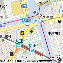 にんにくラーメン 天洋 大正橋店周辺の地図