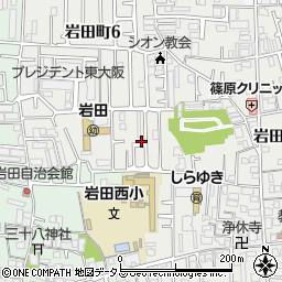 岩田中公園周辺の地図