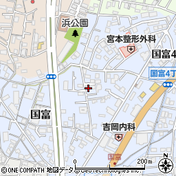 岡山県岡山市中区国富748-3周辺の地図