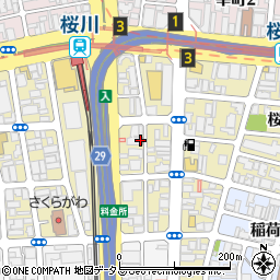 浪速桜川郵便局周辺の地図