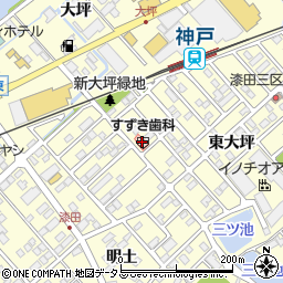 愛知県田原市神戸町新大坪135周辺の地図