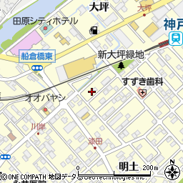 愛知県田原市神戸町新大坪13周辺の地図