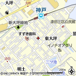 愛知県田原市神戸町新大坪164周辺の地図