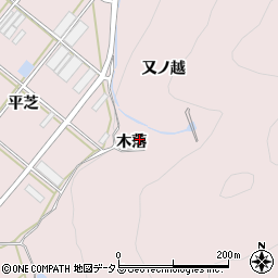 愛知県田原市野田町木落周辺の地図