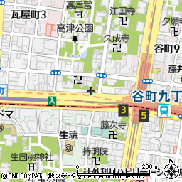 大阪府大阪市中央区高津1丁目2-11周辺の地図