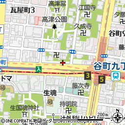 大阪府大阪市中央区高津1丁目2-12周辺の地図