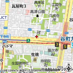 大阪府大阪市中央区高津1丁目2-16周辺の地図