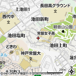 兵庫県神戸市長田区池田上町67周辺の地図