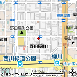 岡山県岡山市北区野田屋町周辺の地図
