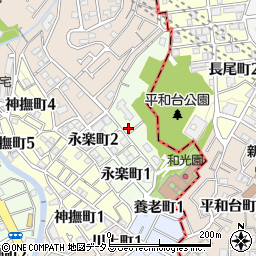 兵庫県神戸市須磨区永楽町周辺の地図