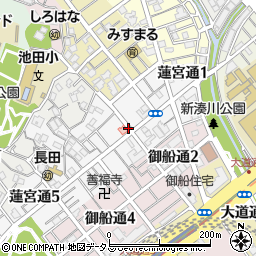 兵庫県神戸市長田区蓮宮通周辺の地図