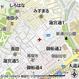 兵庫県神戸市長田区蓮宮通周辺の地図