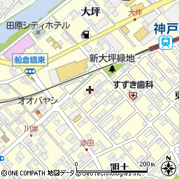 愛知県田原市神戸町新大坪12周辺の地図