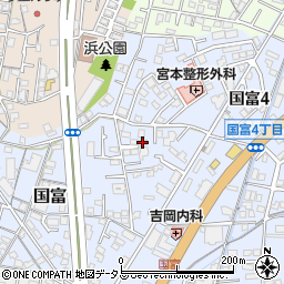 岡山県岡山市中区国富748-7周辺の地図