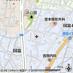 岡山県岡山市中区国富748-1周辺の地図