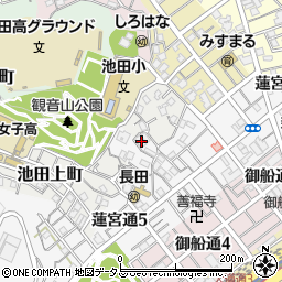 兵庫県神戸市長田区池田上町32周辺の地図