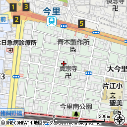 大阪府大阪市東成区大今里南1丁目周辺の地図