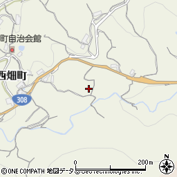 奈良県生駒市西畑町周辺の地図