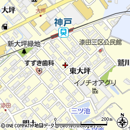 愛知県田原市神戸町新大坪184周辺の地図