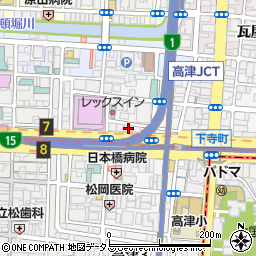 大阪府大阪市中央区高津2丁目8-6周辺の地図