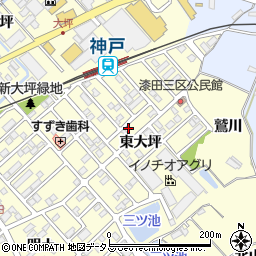 愛知県田原市神戸町新大坪178周辺の地図