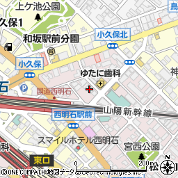 但馬銀行西明石支店周辺の地図