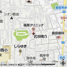クリエオーレ岩田町周辺の地図