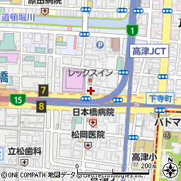 大阪府大阪市中央区高津2丁目8-10周辺の地図