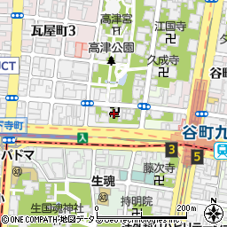 大阪府大阪市中央区高津1丁目2-30周辺の地図