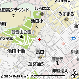 兵庫県神戸市長田区池田上町33周辺の地図